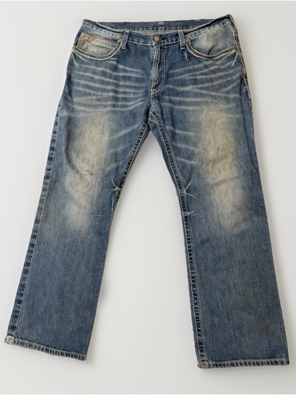 Ariat Jeans Mens 38x32 Blue M4 Relaxed Boot Cut Low Rise Western Cowboy Denim